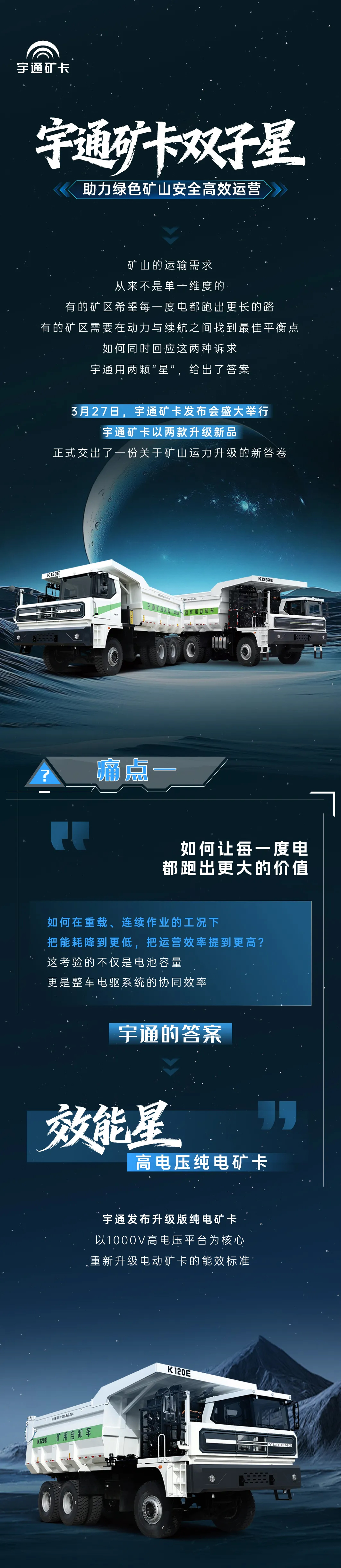 宇通矿卡新品登场，助力绿色矿山安全高效运营！