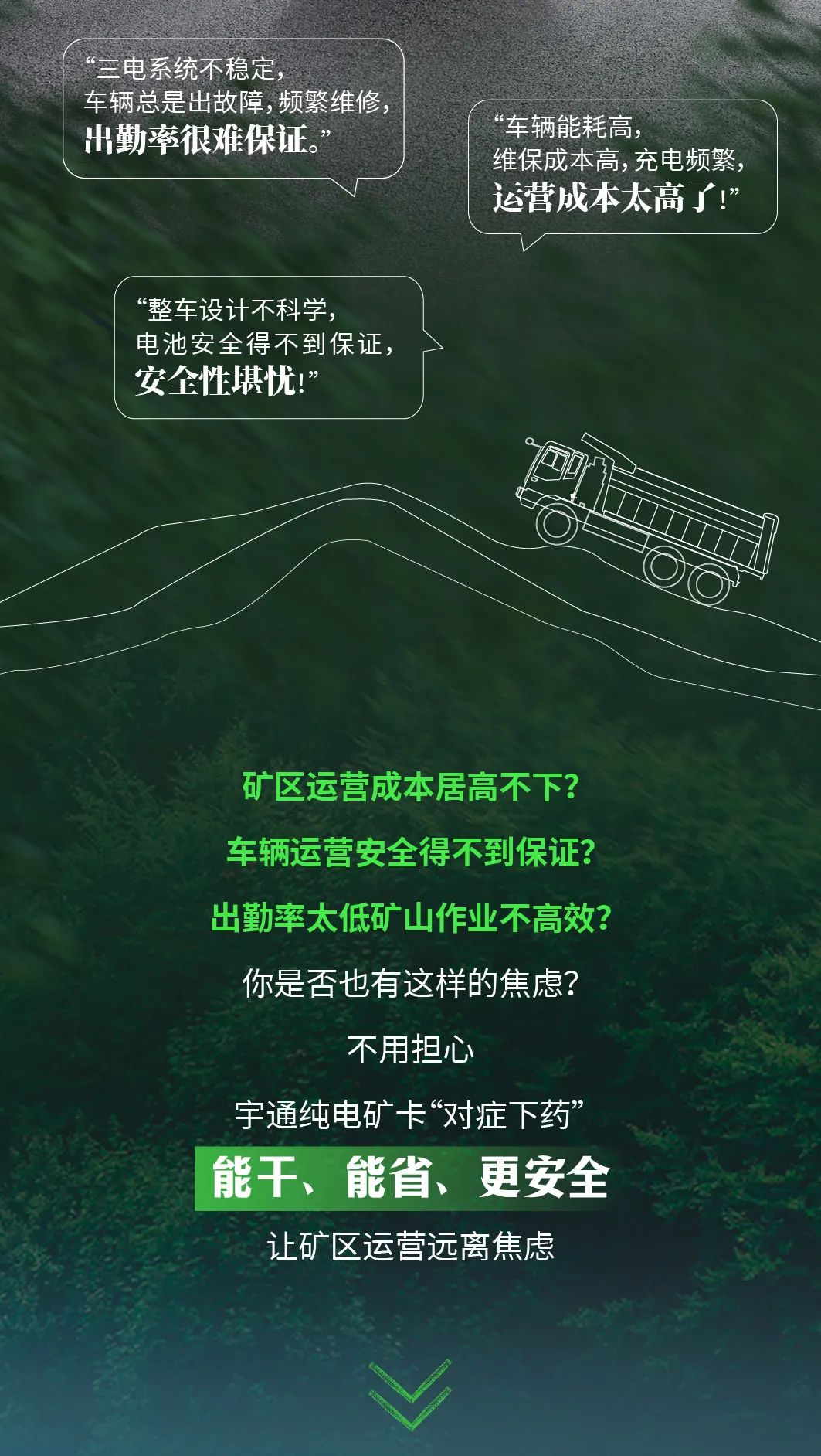 宇通纯电矿卡，治好你的运营“焦虑症”